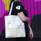 Эко-сумка шоппер с принтом, бежевая "Forever Love - Беж"