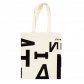 Эко-сумка шоппер с принтом "Буквы" (белая)