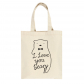 Эко-сумка шоппер с принтом "I love you beary" (белая)