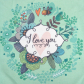 Эко-сумка шоппер с принтом "I love you" (зеленая)
