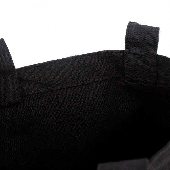 Эко-сумка шоппер с принтом "Каллиграфия" (черная)
