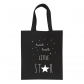 Эко-сумка шоппер с принтом "Little star" (черная)