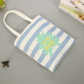 Эко-сумка шоппер с принтом "Полоски морские" (белая)