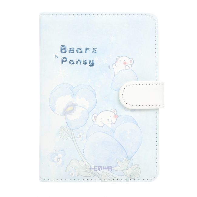 Блокнот "Bears pansy" (2 медведя в цветах)