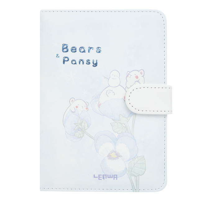 Блокнот "Bears pansy" (4 медведя в цветах)