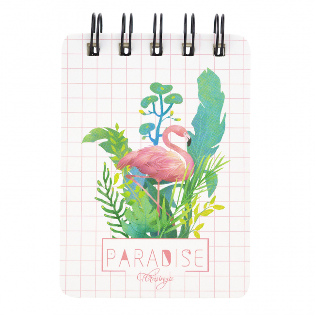 Мини-блокнот "Pink Flamingo" (листья)