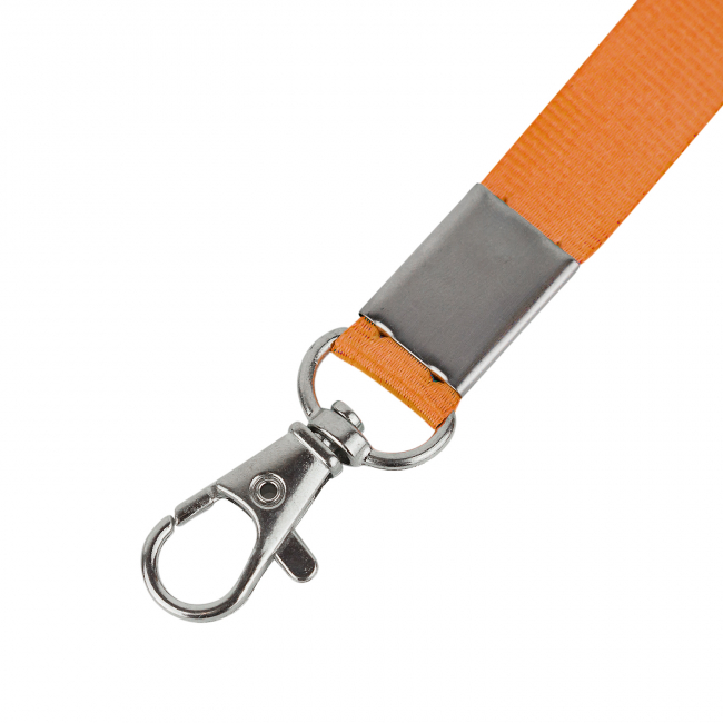 Шнурок для бейджей с карабином (оранжевый)