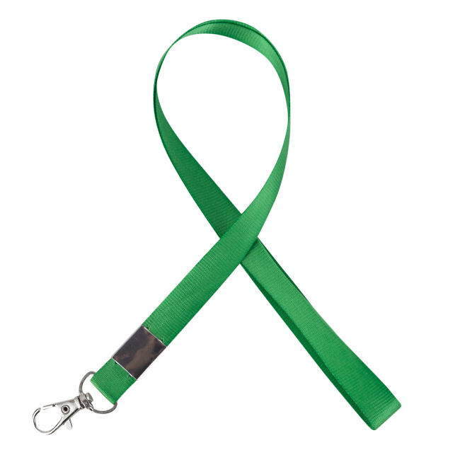 Шнурок для бейджей с карабином (зеленый)