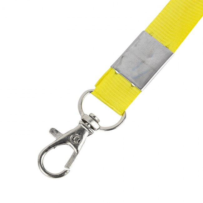 Шнурок для бейджей с карабином (желтый)