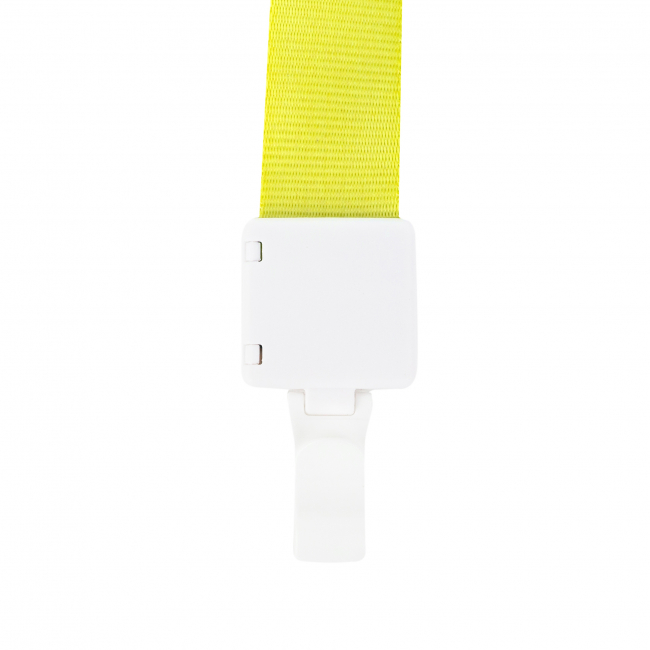 Шнурок для бейджей с пластиковым карабином (желтый)