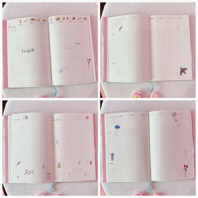 Ежедневник с прозрачной обложкой "Два фламинго"
