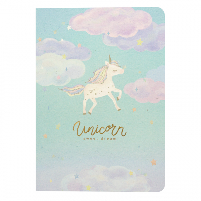 Ежедневник в подарочной упаковке "Pastel unicorn" (облака)