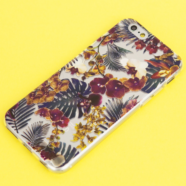 Чехол для iPhone 6/6s "Монстера и орхидея"