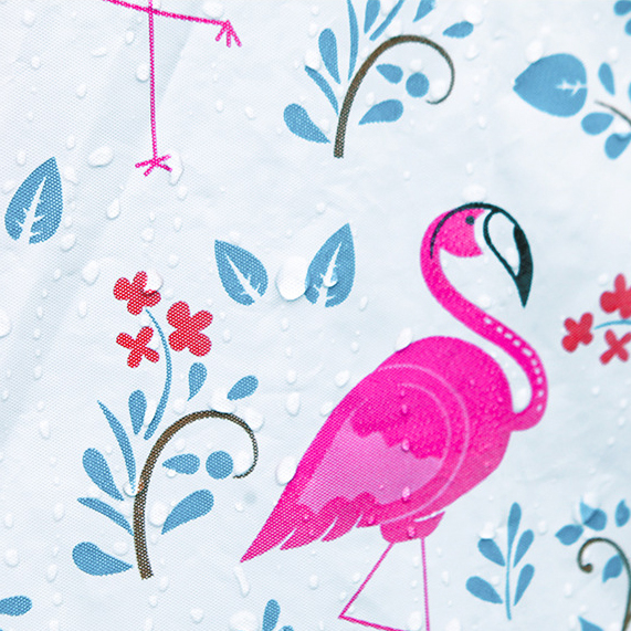 Дождевик "Фламинго и цветы"