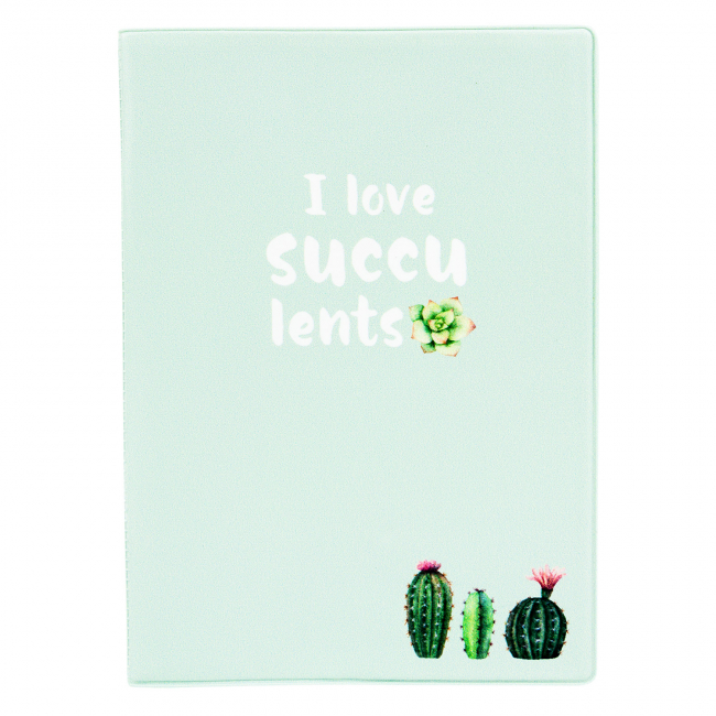 Обложка на автодокументы "Succulents"
