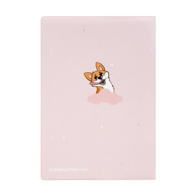 Обложка для паспорта "Корги на розовом"