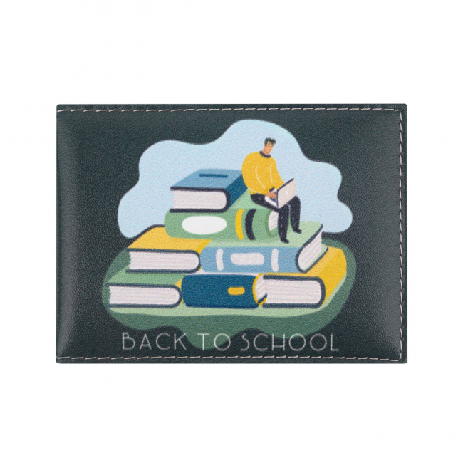 Обложка на студенческий "Back to school" (иск.кожа)
