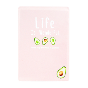 Держатель для проездного "Life is - pink and avocado"