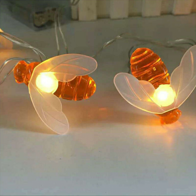 Гирлянда "Пчелки" (теплый белый), LED, на батарейках