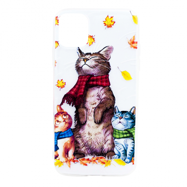Чехол для iPhone 11 "Уютные коты"