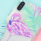 Чехол для iPhone X/XS "Акварельный фламинго"