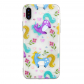 Чехол для iPhone X/XS "Flowery unicorns"