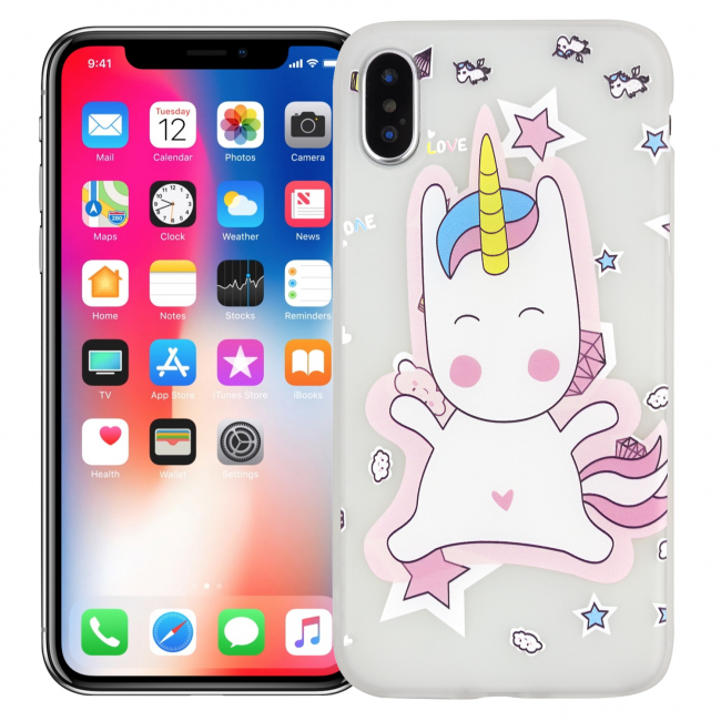 Чехол для iPhone X/XS "Starry unicorn"