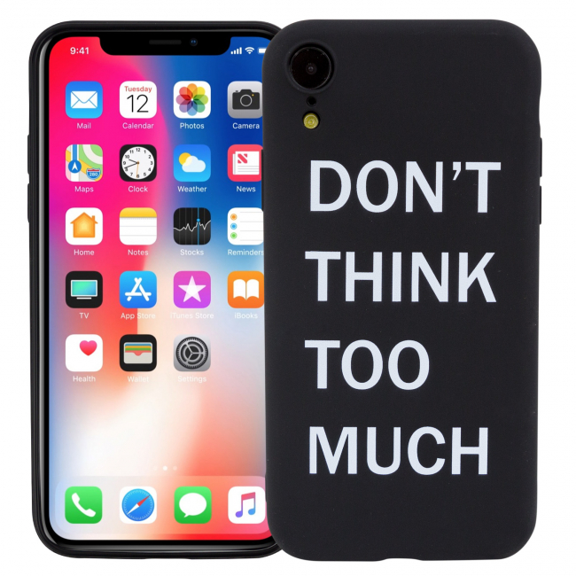 Чехол для iPhone XR "Don't think" черный