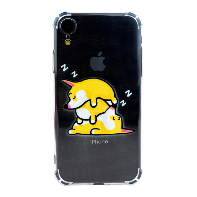 Чехол для iPhone XR "Корги спят"