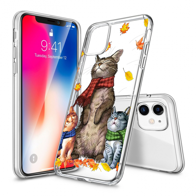 Чехол для iPhone XS MAX "Уютные коты"