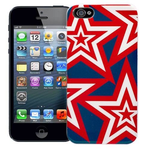 Чехол для iPhone 5/5s "Stars" (красно-синие)