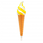 Ручка "Ice Cream" (бело-желтая)