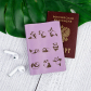 Обложка для паспорта "Панды" (кожа)