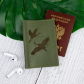 Обложка для паспорта "Журавли" (кожа)