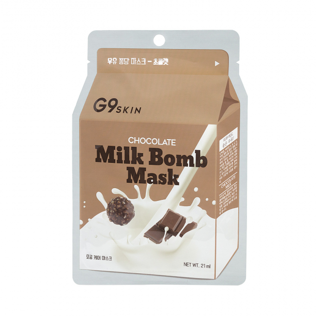 Маска для лица тканевая G9SKIN Milk Bomb Mask - Chocolate