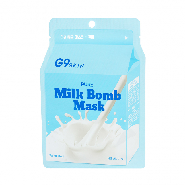Маска для лица тканевая G9SKIN Milk Bomb Mask - Pure