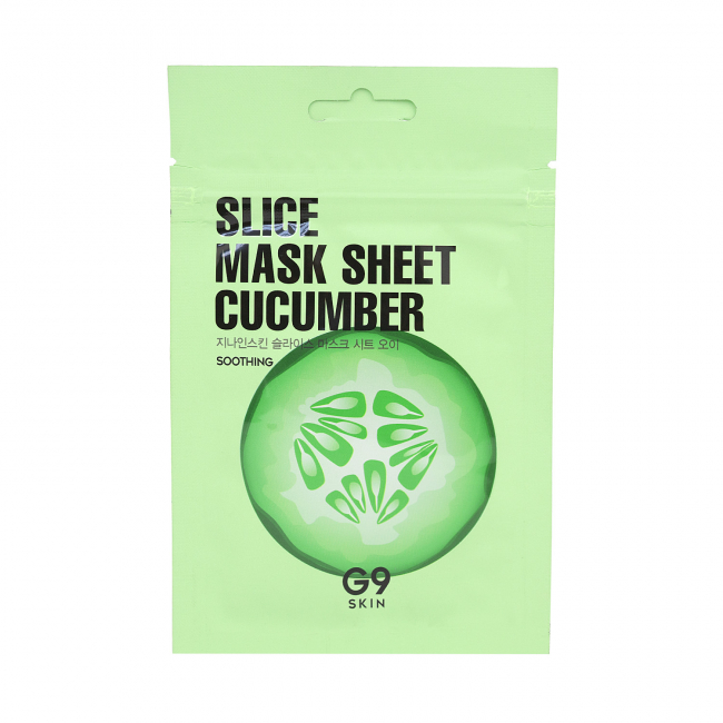 Маска-слайс для лица тканевая успокаивающая G9 Slice Mask Sheet - Cucumber