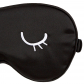 Дорожный набор с маской для сна атласной "Глазки", черная