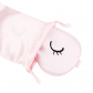 Дорожный набор с маской для сна атласной "Глазки", розовая