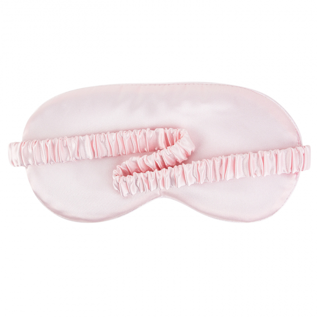 Дорожный набор с маской для сна (розовый атлас)