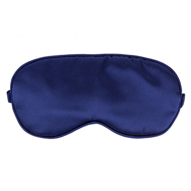 Дорожный набор с маской для сна (синий атлас)