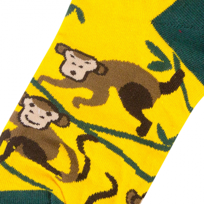 Носки короткие "Бананы и обезьяны"