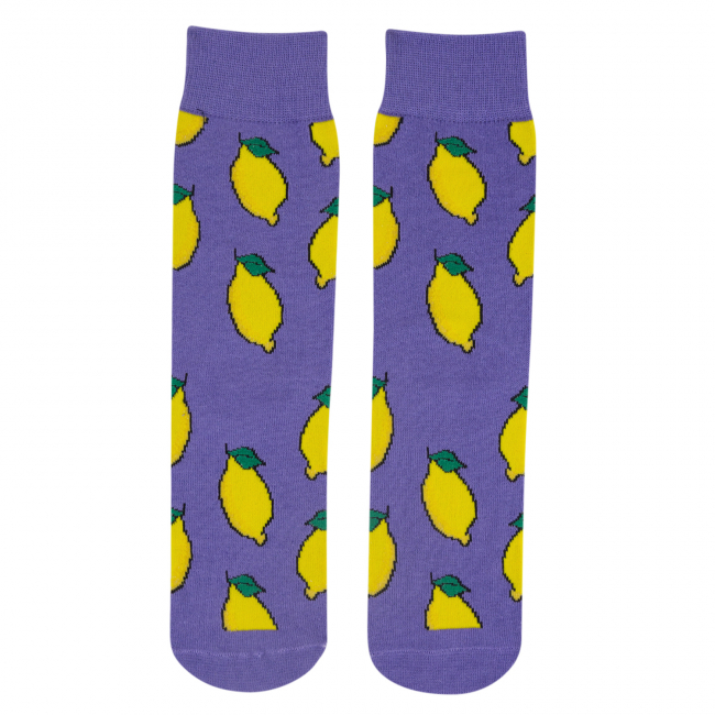 Носки "Лимоны" (фиолетовые)