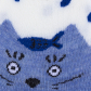 Носки "Мордашки" голубые (кот с рыбкой)