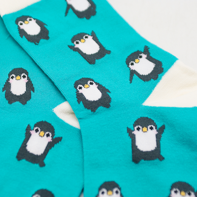 Носки "Пингвины" (голубые)