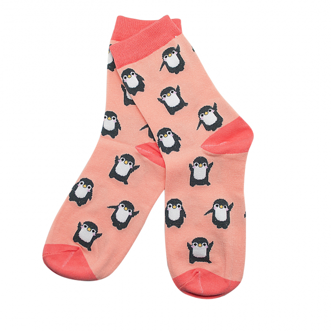 Носки "Пингвины" (розовые)