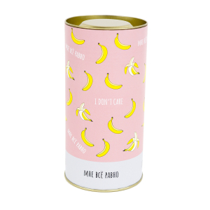 Носки в тубусе (2 пары) "Банановые" (розовый), разм.35-39
