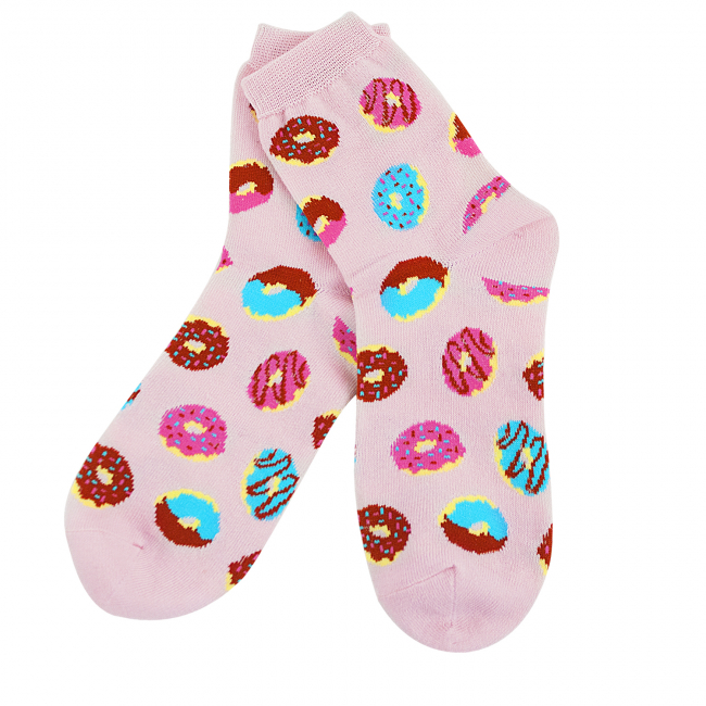 Носки высокие "Пончики" (розовые)