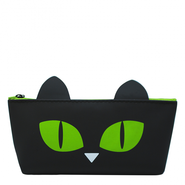 Пенал "Черный кот" (зеленые глаза)