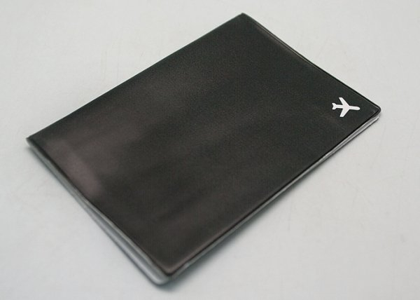 Обложка для паспорта "Самолет" (черная)
